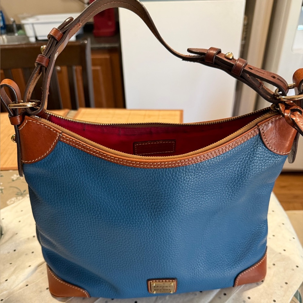 Dooney & Bourke Blue and Brown Hobo Bag